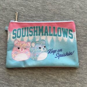 Squishmallows Keep on Squishin! zippered pouch makeup bag kids stuffed animal‎